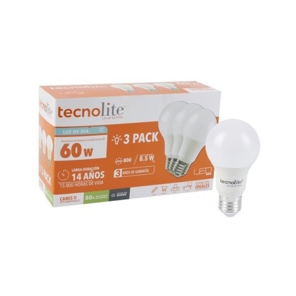 FOCO LED 8.5 TECNO LITE A19-LED/10W/65-3