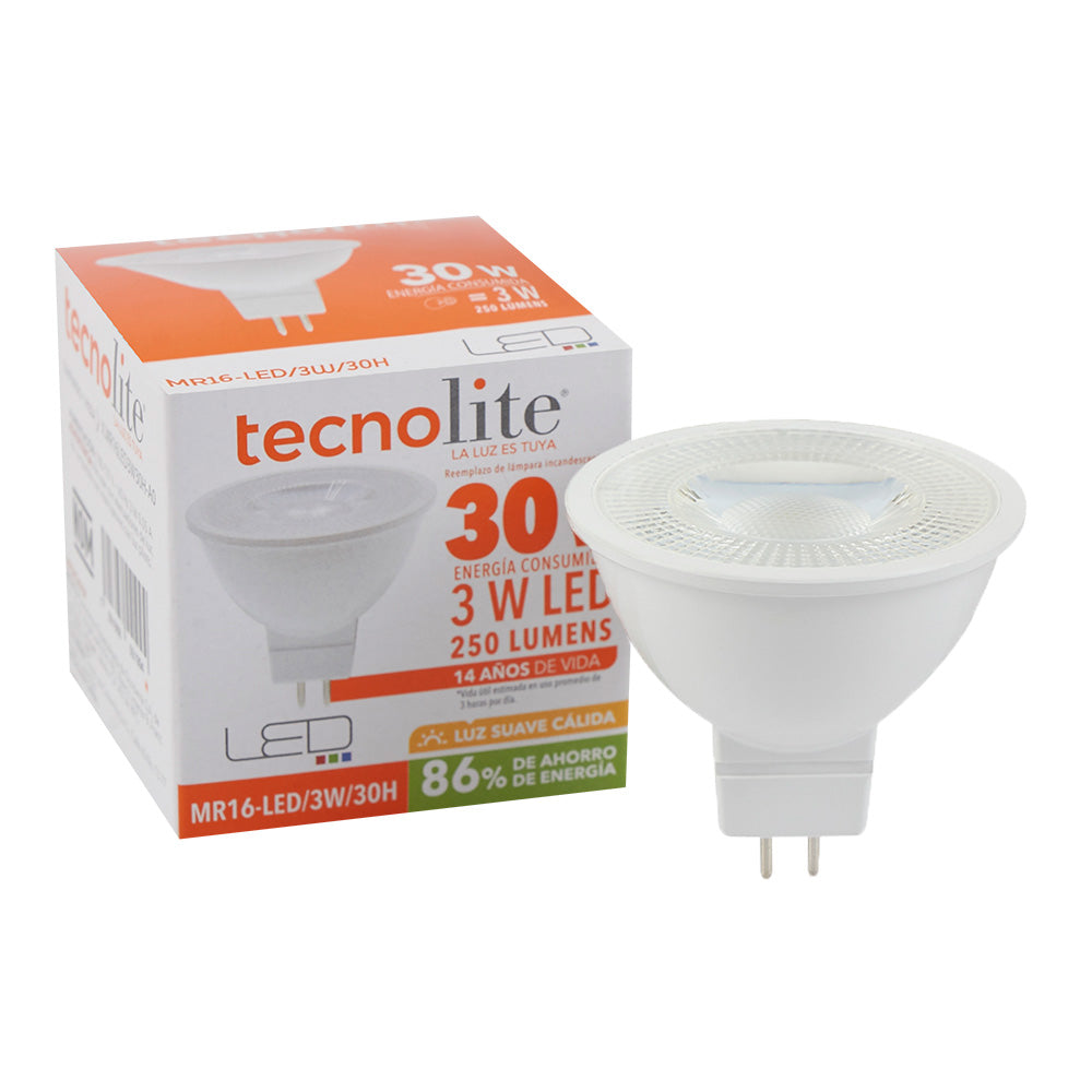 Lámpara Foco  TECNO LITE MR16-LED/3W/30